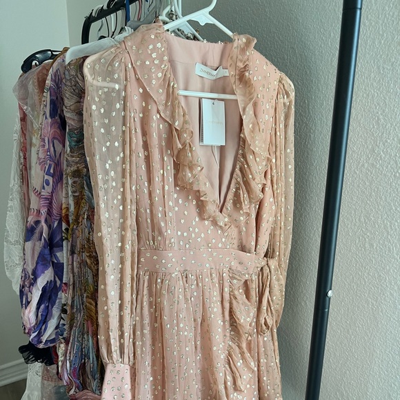 Zimmermann Metallic Dot Ruffle Dress - Picture 11 of 13